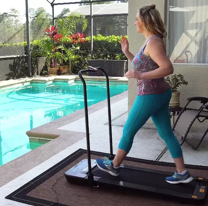 Smart LED screen folding treadmill