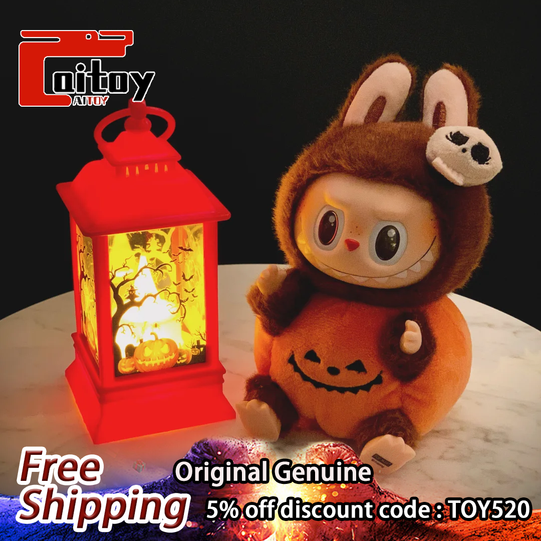 Labubu Sitting Pumpkin Vinyl Series Trendy Handmade POP MART Original Genuine