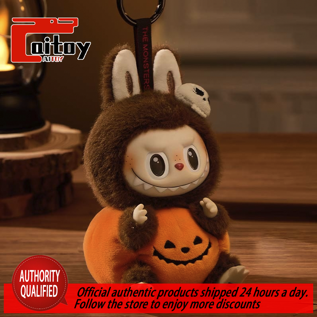 Labubu Sitting Pumpkin Vinyl Series Trendy Handmade POP MART Original Genuine