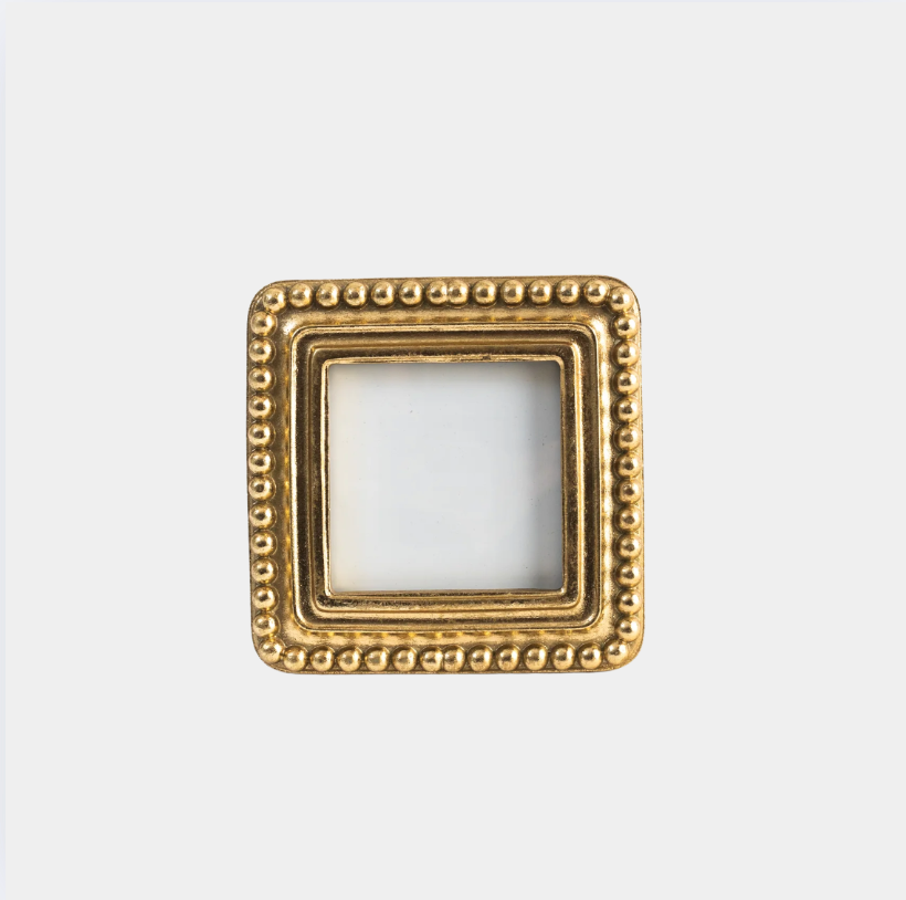 Gold Beaded Textured Frame small square