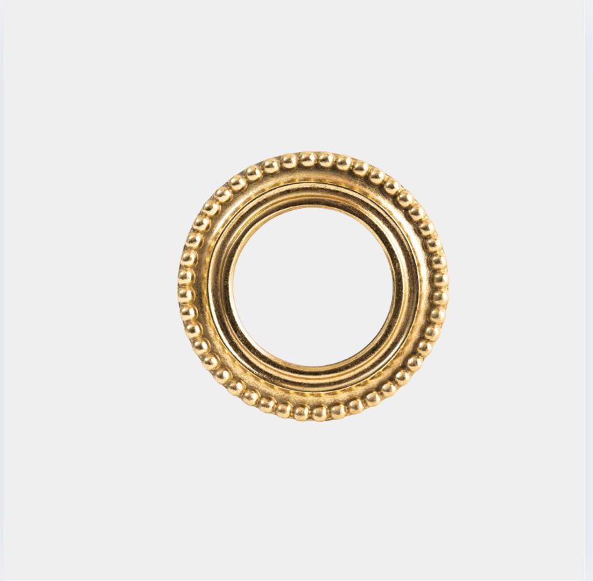 Gold Beaded Textured Frame small  round