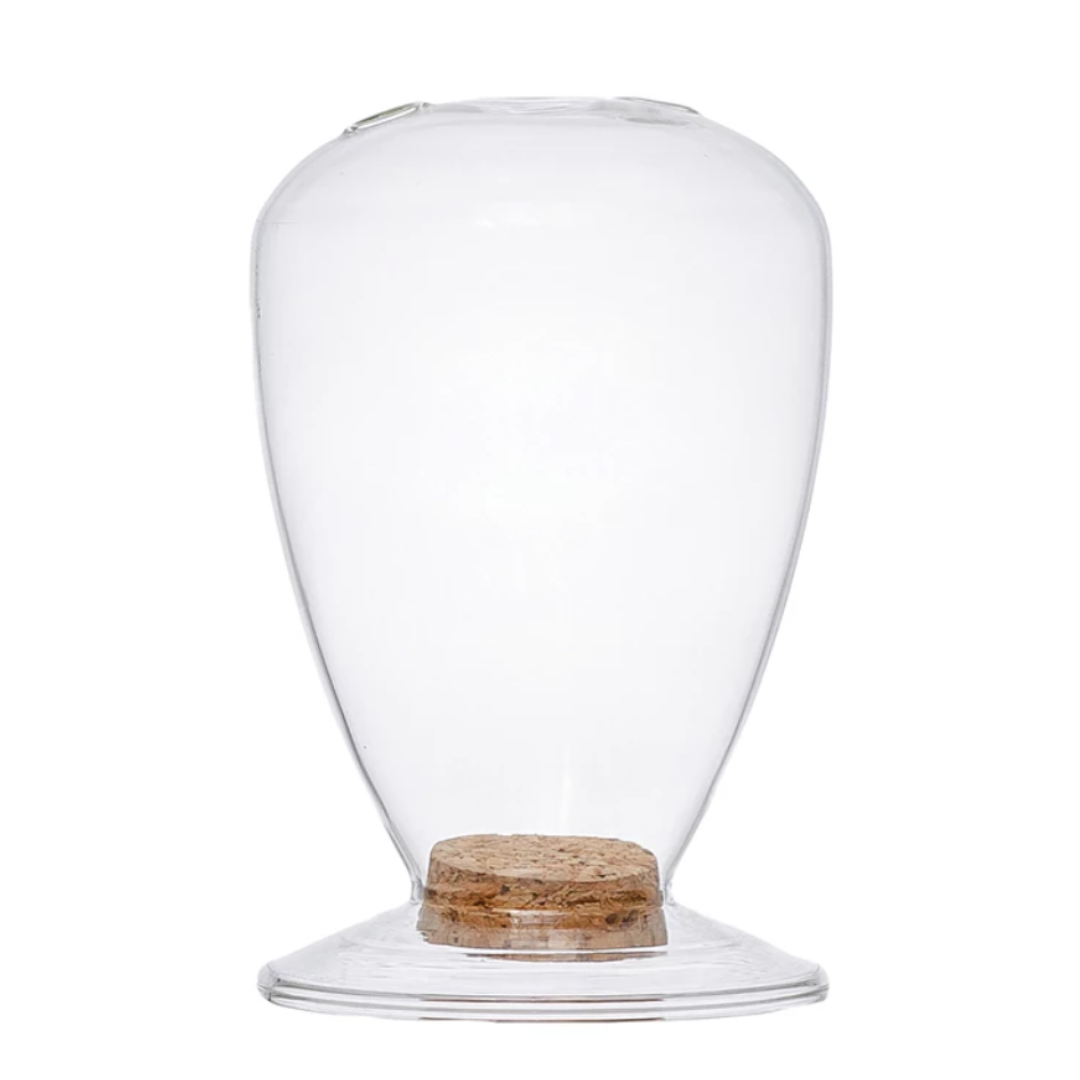 GLASS CLOCHE MATCH HOLDER